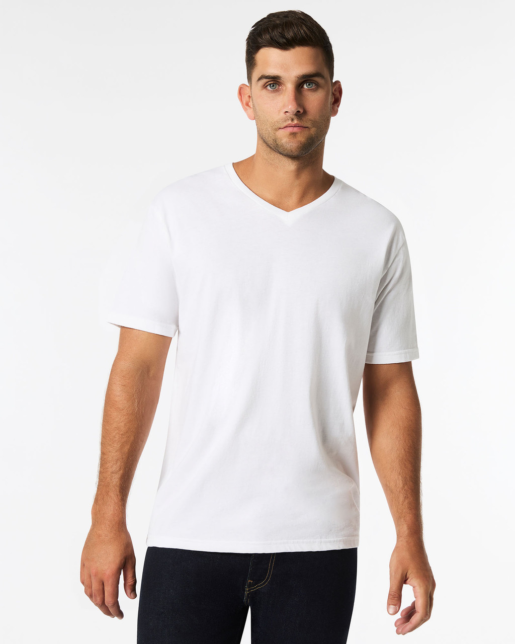 Gildan V Neck Softstyle 64V00 T-shirt - White