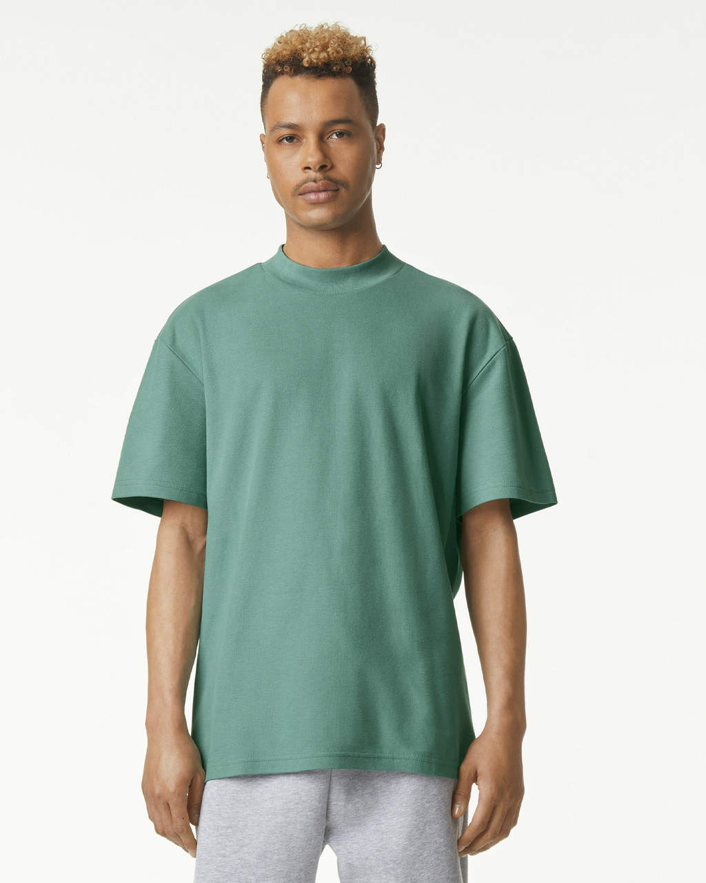 American Apparel Pique Unisex Mockneck T-shirt